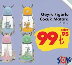 GEYİK FİGÜRLÜ ÇOCUK MATARA 600 CC